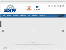 Tablet Screenshot of hswindia.com